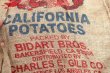 画像3: dp-200301-19 RED DRAGON CALIFRONIA POTATOES / Vintage Burlap Potato Bag D