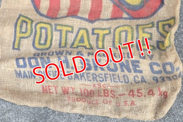 画像4: dp-210401-66 CALIFORNIA DHS POTATOES / Vintage Burlap Bag