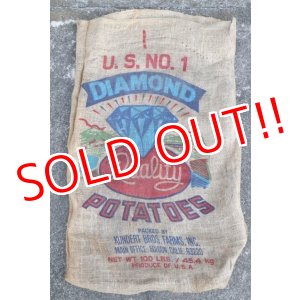 画像: dp-210401-66 DIANMOND POTATOES / Vintage Burlap Bag