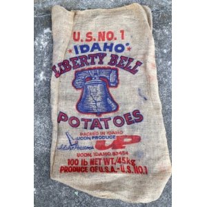 画像: dp-210401-66 IDAHO LIBERTY BELL POTATOES / Vintage Burlap Bag