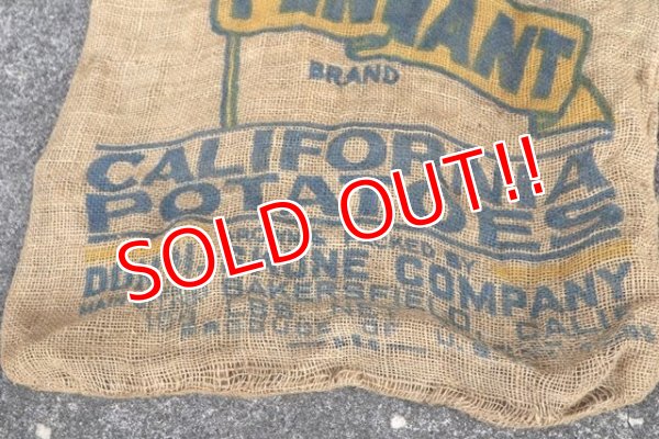 画像4: dp-210401-66 ARVIN GOLD PENNANT / Vintage Burlap Bag