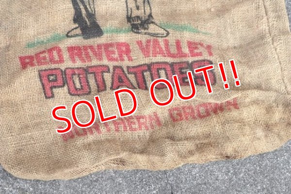 画像4: dp-210401-66 RED RIVER VALLEY POTATOES / Vintage Burlap Bag