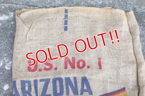 画像2: dp-210401-66 ARIZONA EVERKRISP POTATOES / Vintage Burlap Bag