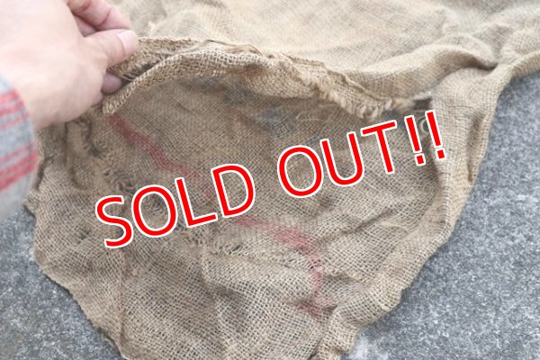 画像7: dp-210401-66 PAUL JONES POTATOES / Vintage Burlap Bag