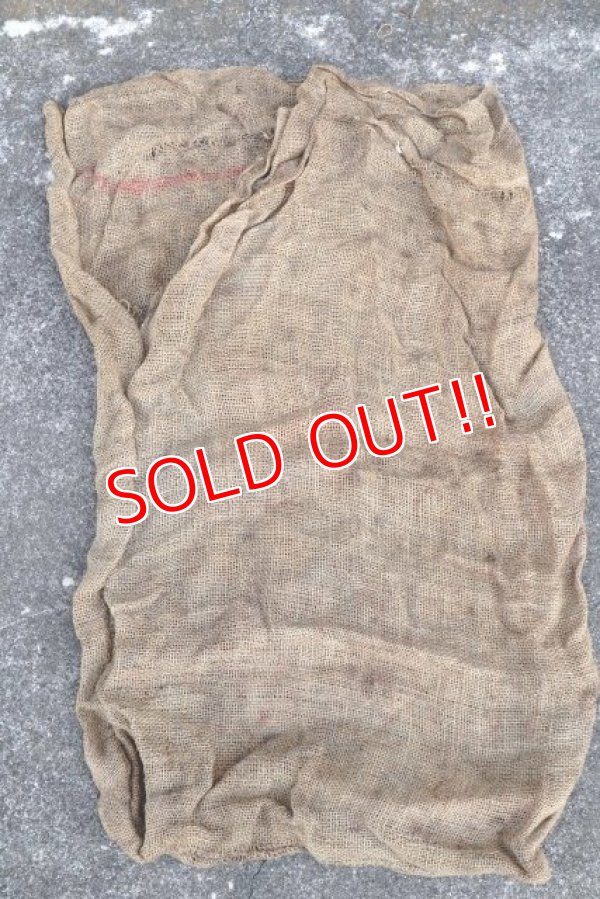 画像6: dp-210401-66 PAUL JONES POTATOES / Vintage Burlap Bag