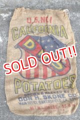 画像: dp-210401-66 CALIFORNIA DHS POTATOES / Vintage Burlap Bag