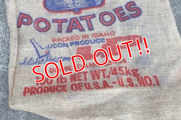 画像4: dp-210401-66 IDAHO LIBERTY BELL POTATOES / Vintage Burlap Bag