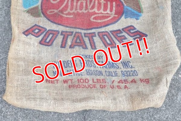 画像4: dp-210401-66 DIANMOND POTATOES / Vintage Burlap Bag