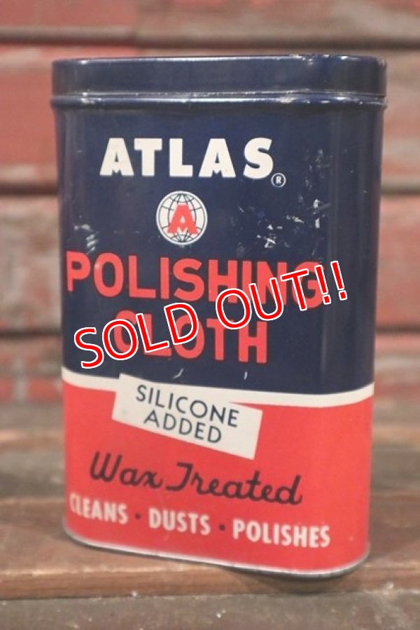 画像1: dp-210401-98 ATLAS / 1950's Polishing Cloth Can