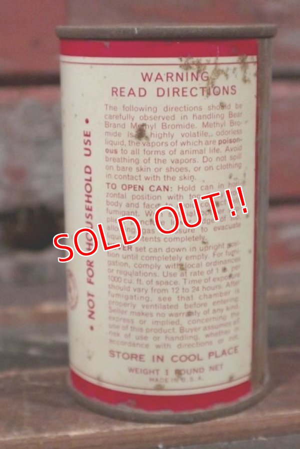 画像4: dp-210401-104 BEAR BRAND / METHYL BROMIDE Vintage Can
