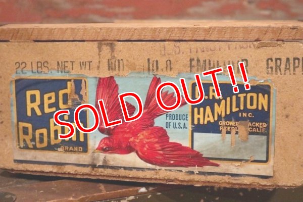 画像2: dp-210401-11 Red Robin L.R.HAMILTON,INC. / Vintage Wood Box