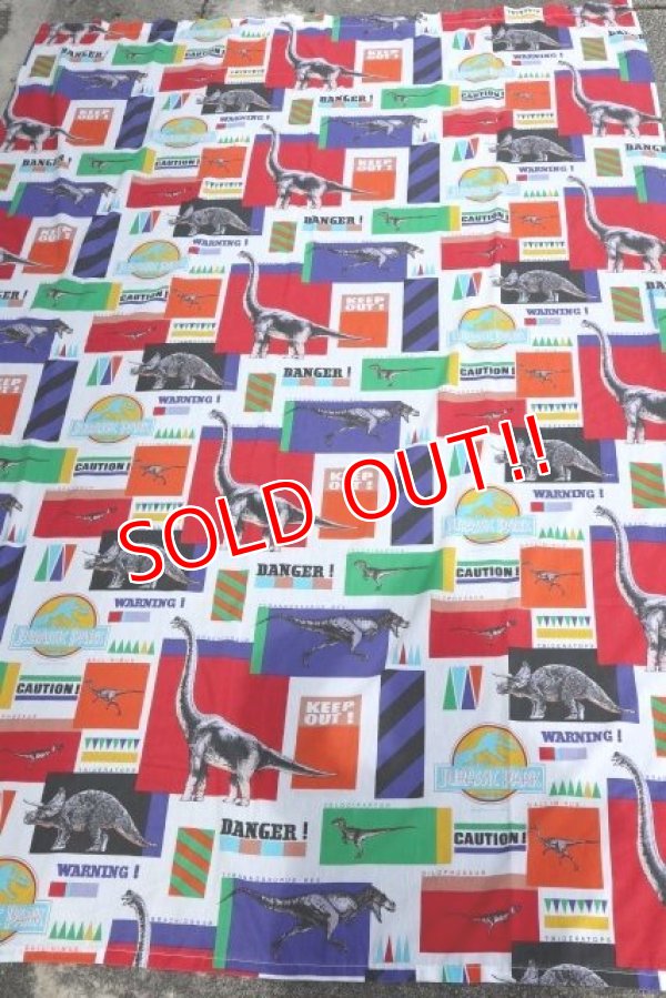画像2: ct-210401-02 Jurassic Park / 1992 Flat Sheet (Twin)