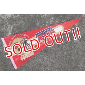 画像: ct-210401-106 SAN FRANCISCO 49ERS / 1988 NFC CHAMPIONS Pennant