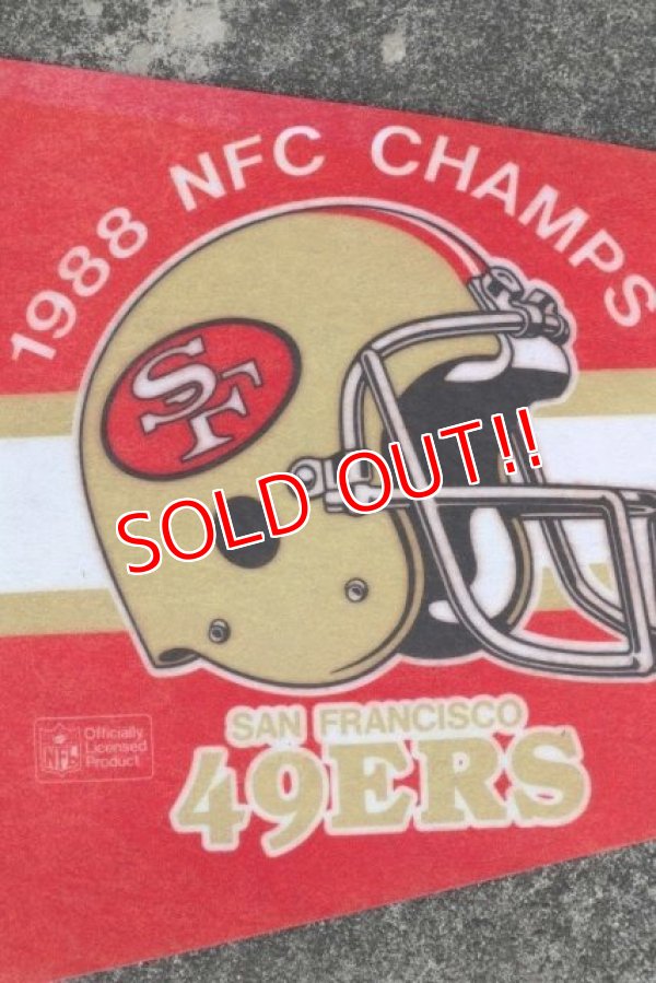 画像2: ct-210401-106 SAN FRANCISCO 49ERS / 1988 NFC CHAMPIONS Pennant