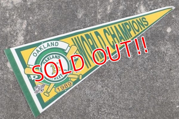 画像1: ct-210401-106 OAKLAND ATHLETICS  / 1989 World Champions Pennant