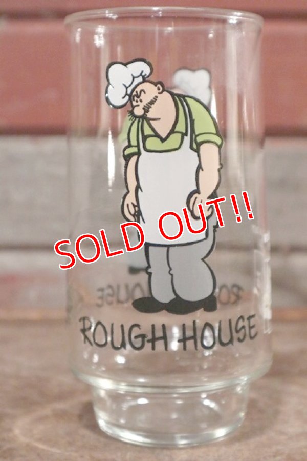 画像1: ct-210501-62 Popeye / Coca Cola 1975 Glass "Rough House"