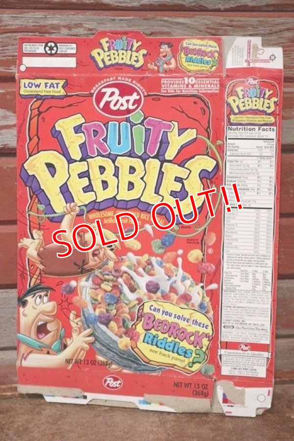 画像1: ct-201114-92 The Flintstones / Post 1996 Fruity Pebbles Cereal Box