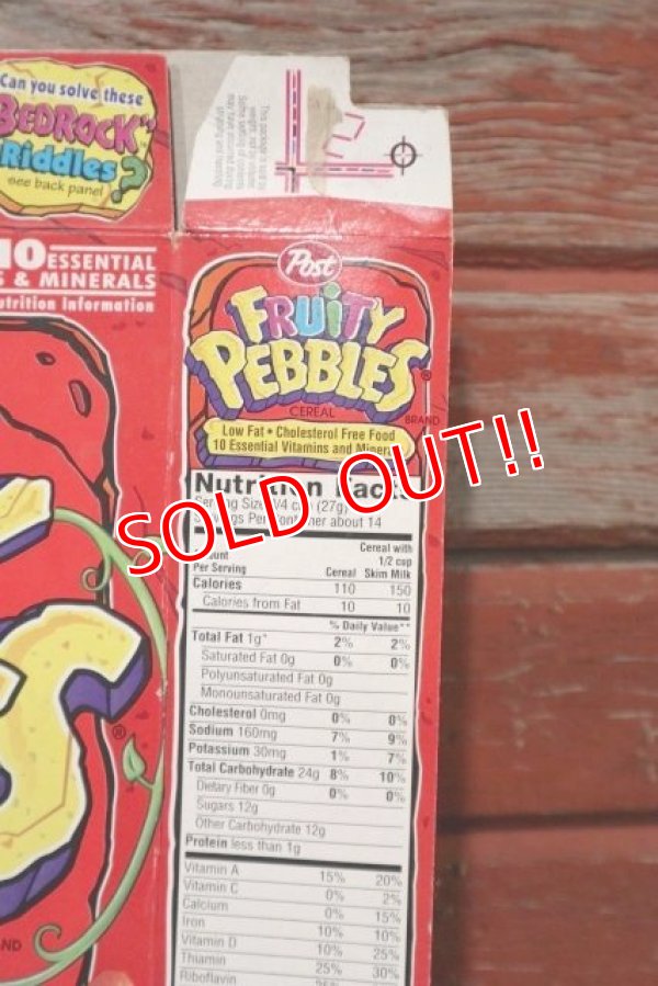 画像8: ct-201114-92 The Flintstones / Post 1996 Fruity Pebbles Cereal Box