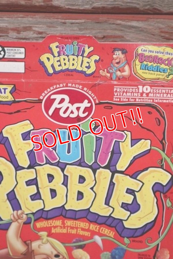画像3: ct-201114-92 The Flintstones / Post 1996 Fruity Pebbles Cereal Box