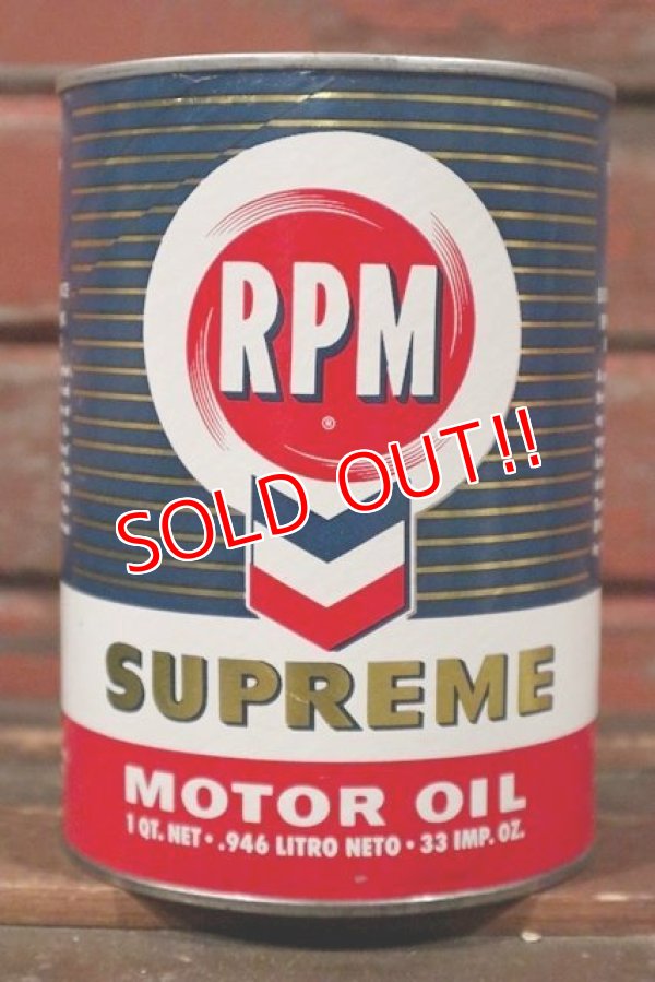 画像1: dp-210501-76 RPM Chevron / Motor Oil One U.S. Quart Can