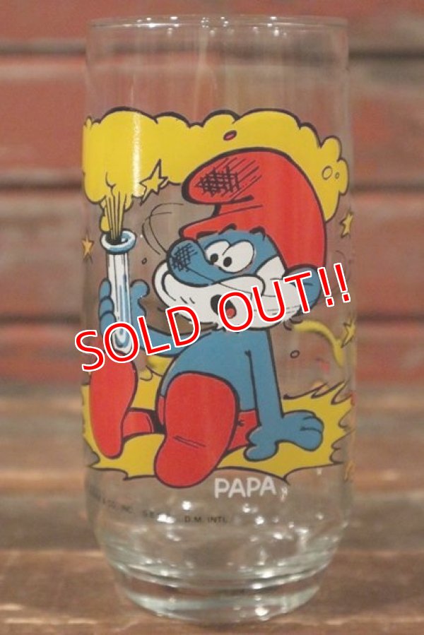 画像1: gs-141101-190 SMURF / Hardee's 1982 Glass "PAPA"