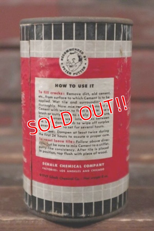 画像2: dp-210501-22 SCHALK'S TILE CEMENT / Vintage Tin Can