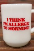 画像3: kt-210601-07 Snoopy / Fire-King 1960's-1970's "Morning Allergy" 9oz Mug