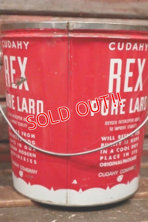 画像5: dp-210601-45 CUDAHY REX PURE LARD / Vintage Tin Bucket