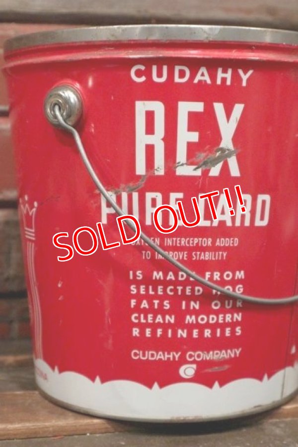 画像4: dp-210601-45 CUDAHY REX PURE LARD / Vintage Tin Bucket