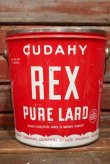 画像1: dp-210601-45 CUDAHY REX PURE LARD / Vintage Tin Bucket