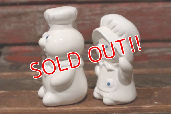 画像5: ct-150616-26 Pillsbury / Poppin Fresh & Poppie Fresh 1988 Ceramic Salt and Pepper Set