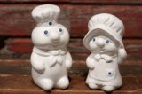 画像: ct-150616-26 Pillsbury / Poppin Fresh & Poppie Fresh 1988 Ceramic Salt and Pepper Set