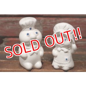 画像: ct-150616-26 Pillsbury / Poppin Fresh & Poppie Fresh 1988 Ceramic Salt and Pepper Set