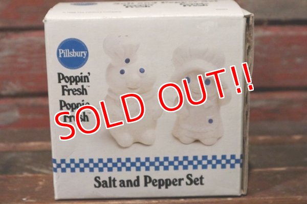 画像10: ct-140820-15 Pillsbury / Poppin Fresh & Poppie Fresh 1988 Ceramic Salt and Pepper Set (Box)