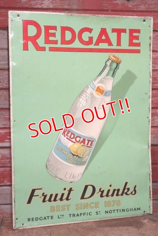 画像1: dp-200610-05 REDGATE Fruit Drinks / 1950's Metal Sign