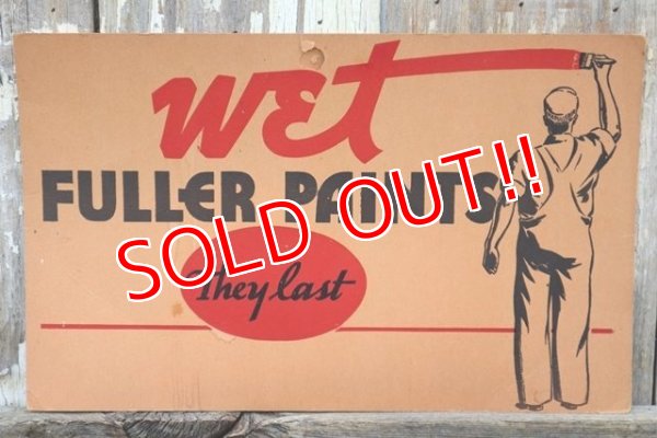 画像1: dp-210701-49 FULLER PAINT "WET" / Vintage Paper Sign