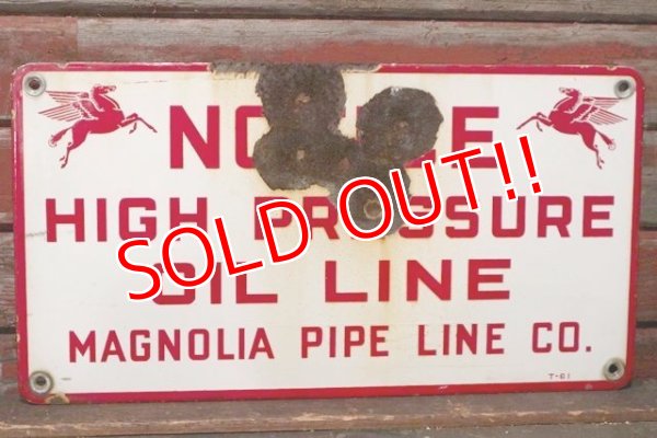 画像1: dp-210701-69 Mobil / 1950's Magnolia Pipe Line Co, Sign