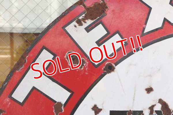 画像6: dp-210701-53 TEXACO / 1930's Gas Station W-Side Round Sign