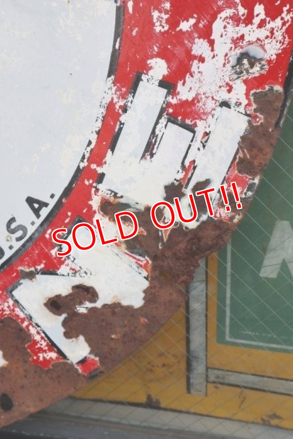 画像10: dp-210701-53 TEXACO / 1930's Gas Station W-Side Round Sign