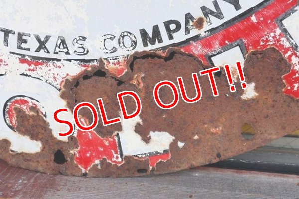 画像11: dp-210701-53 TEXACO / 1930's Gas Station W-Side Round Sign