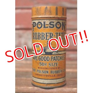 画像: dp-210701-26 POLSON RUBBER-TIRE / 1940's Repair Kit Can