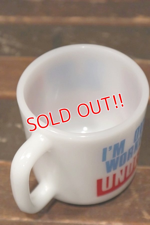 画像5: kt-210701-118 Glasbake / "I'M OVERWORKED & UNDERPAID"1960's Mug