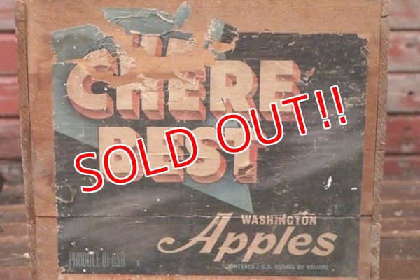 画像2: dp-210601-06 CHERE BEST WASHINGTON Apples / Vintage Wood Box