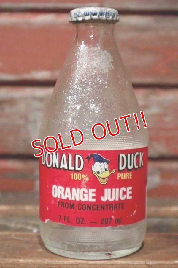 画像1: ct-210701-72 Donald Duck / 1980's Orange Juice 7 FL.OZ. Bottle