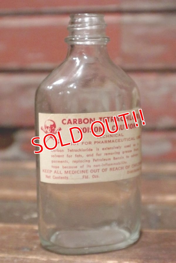 画像1: dp-210801-11 Carbon Tetrachloride / Vintage Poison Bottle