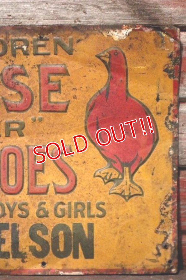 画像2: dp-210801-35 RED GOOSE SHOES / 1920's-1930's Metal Sign