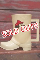 画像: ct-210801-81 Mickey Mouse / 1960's-1970's Cowboy Boot Plastic Mug