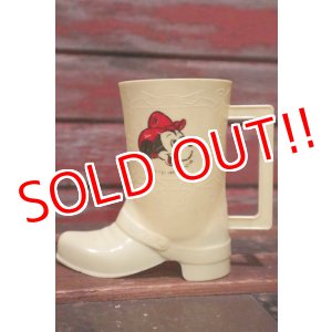 画像: ct-210801-81 Mickey Mouse / 1960's-1970's Cowboy Boot Plastic Mug