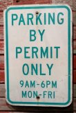 画像1: dp-210801-34 Road Sign / PARKING BY PERMIT ONLY