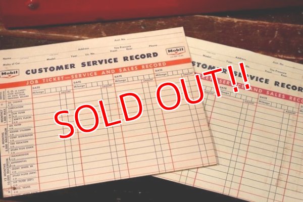 画像12: dp-210801-44 Mobil / 1950's-1960's Customer Service Record Box